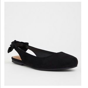 TORRID | Faux Suede Slingback Flats | Black | 11W